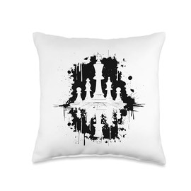 Chess Pieces Streetart Throw Pillow