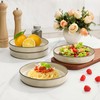 Herogo Large Wide Shallow Pasta Bowls Dishes Set of 4,
