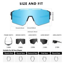 Eninedeuisou Baseball Sunglasses for Men Women,Light UV400 Cycling Sports Running Sunglasses Youth Sun Glasses Unisex Adult.