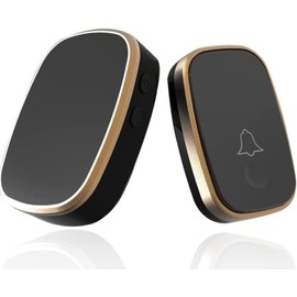 CARYWON Timbres Inalámbrico para Casa,Timbre Inalambrico Exterior Volumen Ajustable Alcance a 300m con 45 Melodías,4 Niveles de Volumen, LED Indicador,para Oficina, Hotel, Casa y Más!