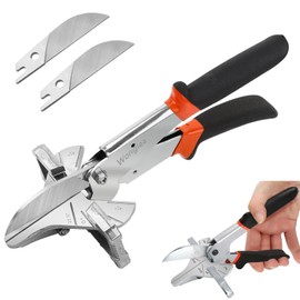 Wonglea Miter Shears for Wood Trim Molding,Long Handle Quarter Round Cutting Tool with 22.5 degree,Shoe Molding Cutter Tool for Crafting,Multi Angle Shears with 2 Replacement blades
