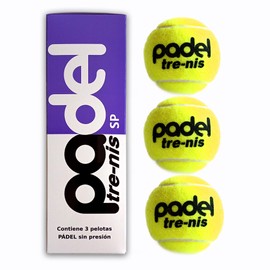 TRE NIS Envase con 3 Pelotas De Pádel Sin Presión Modelo Speed