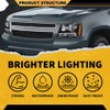 ANDPLAY Headlight Assembly Headlamp Compatible with Chevy Tahoe Subarban Avalanche