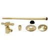 Westbrass D1712T-01 Toilet Supply Line Kit Includes 12" Corrugated Riser,