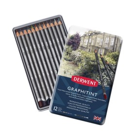 Derwent Graphitint Pencils, Metal Tin, 12 Count (0700802)