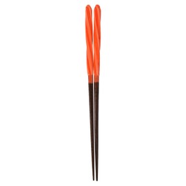 Aoba Chopsticks Natural Wood, Candelabra Thread, Orange, 9.1 inches (23 cm)