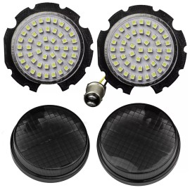 Eagle Lights Honda VTX Front LED Turn Signals White Running Light & Smoke Lenses