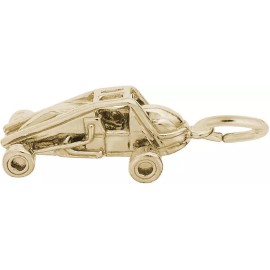 Rembrandt Gold-Plated Sterling Silver Sprint Car Charm by Rembrandt