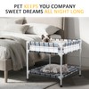 Bedside Window Dog Bunk Bed - Double Elevated Human Dog