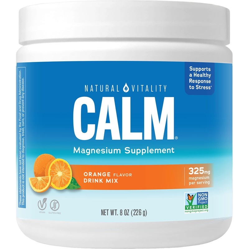 Calm Natural Vitality Magnesio Sabor Naranja 8 OZ