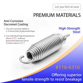 116-6316 Extension Spring with Dacromet Coating for Ex-mark Lazer Z Mower