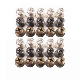 Chicago Screws Solid Belt Tack Screw,Post Fastener Leather Stud Repair Rivets,Mixed Pack 30 Sets