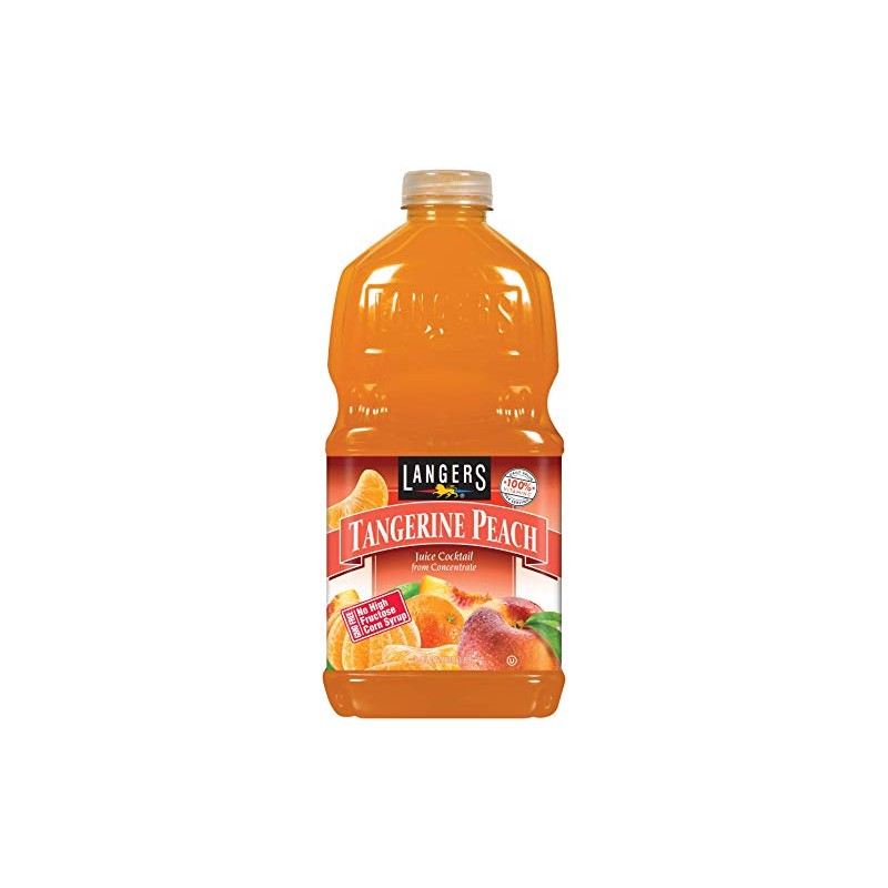 Langers Tangerine Peach Cocktail, 64 Fl Oz (Pack of 8)