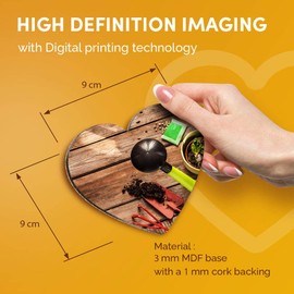 Destination Vinyl ltd Great Coasters (Set of 2) Heart - Gardening Tools Gardener Garden Drink Glossy Coasters/Tabletop Protection for Any Table Type #45132