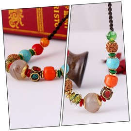 SAFIGLE Pendant Necklace for Women Clavicle Bone Chain Braided Ethnic Jewelry for Party Random Color