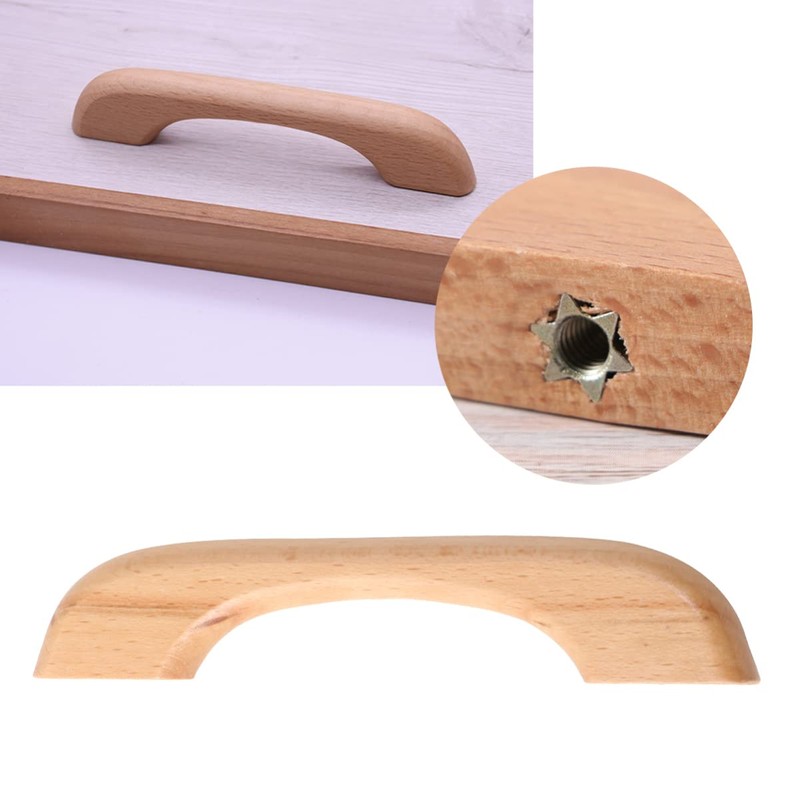 DOITOOL Pack of 10 Furniture Handles Kitchen Drawer Handles Wooden
