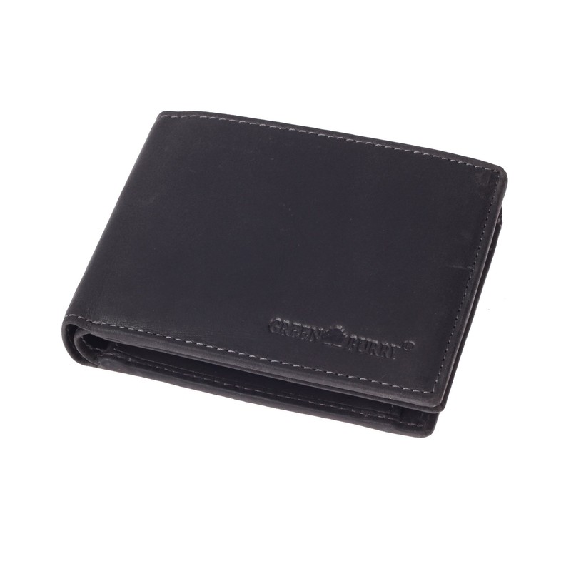 Greenburry Vintage RFID Wallet Leather Wallet Black, black, Vintage