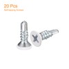 uxcell #8 x 1/2" White Screws Self Drilling Screws, 20pcs