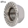 TOP-VIGOR 8Pcs M10 x 1.25mm Fine Thread Flange Nuts, 304