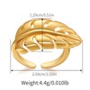 Jewlure Sculptural Gold-Toned Metal Ring, Artistic Design