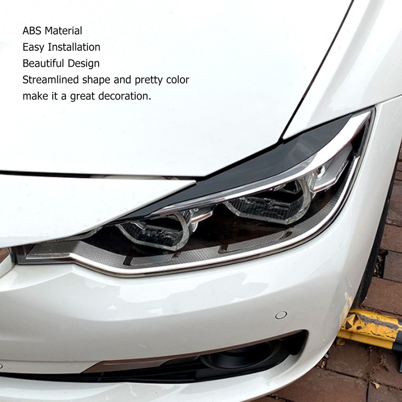 1 Pair Headlight Eyebrow ABS Vehicle Eyelid Replacement for 3