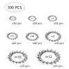 Dzsomt Tooth Washers 300 Pieces Lock Washers Stainless Steel Serrated