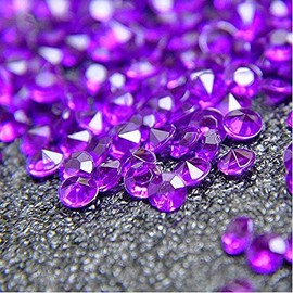 Liying - Cristales redondos de diamantes de imitación de 4,5 mm de color acrílico para esparcir mesas, rellenos de jarrón, artes y manualidades, decoración de boda (2000 piezas), color morado