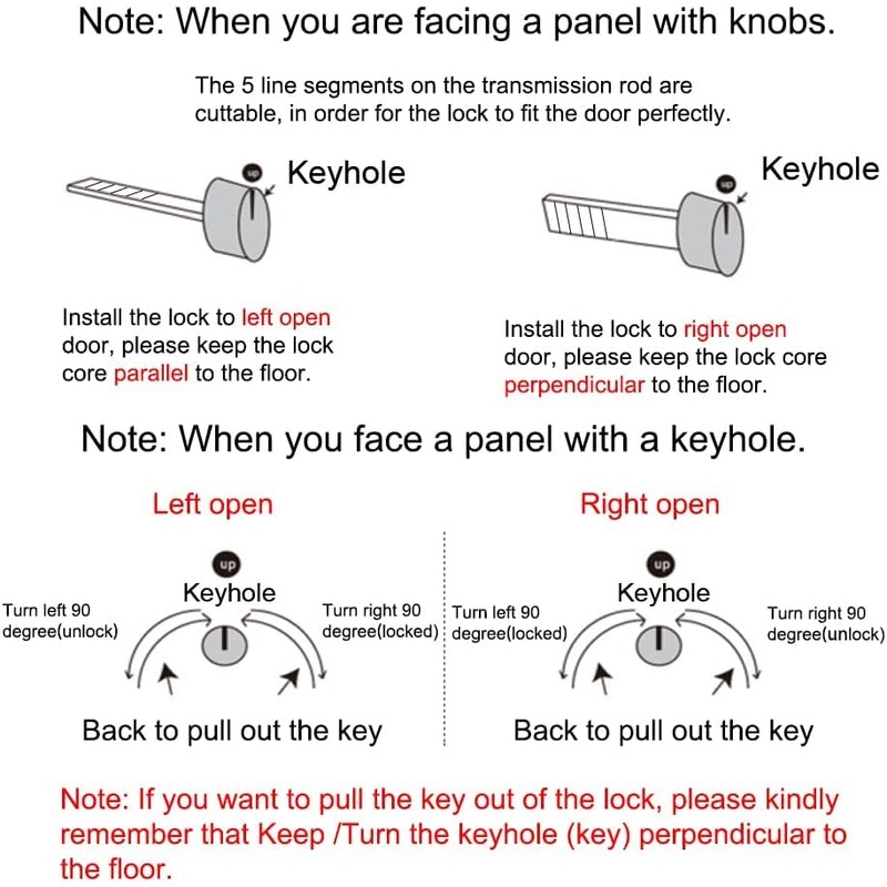 Pocket Door Lock with Key,Privacy Door Hardware Suitable for Bathroom