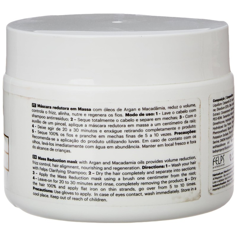 Felps Professional | Quiabo XBTX Reduction Hair Mask | Controls