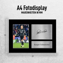 HWC Trading Kasper Schmeichel Leicester City Gifts Printed Autograph Autograph Display For Football Fans And Fans A4