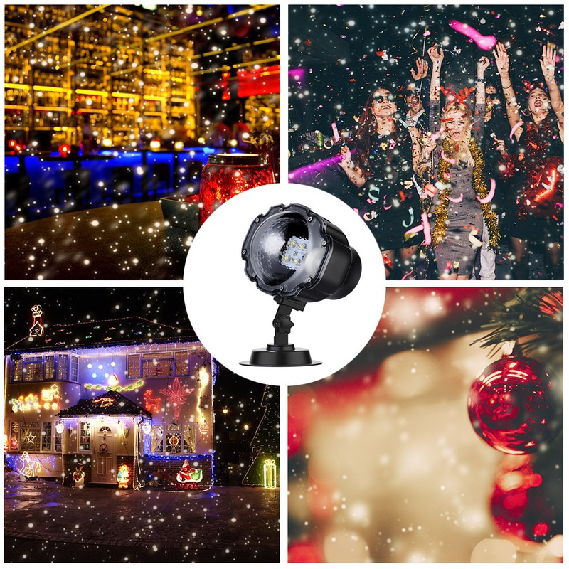 LED Snowfall Lights, LED Projector Snow Falling Lights for Garden,