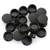 Baomain 25-Pack Plastic Hole Plugs Black 7/8" (22mm) Locking Hole