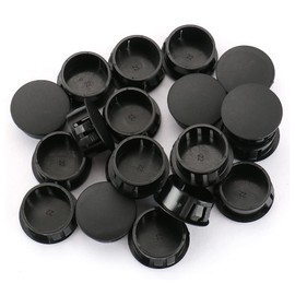 Baomain 25-Pack Plastic Hole Plugs Black 7/8" (22mm) Locking Hole Plugs HP-22 Snap-in Panel Covers for Furniture, Cabinets & Automotive
