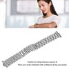 Smartwatch Strap Double Snap 3 Beaded Stainless Steel Replacement Wristband