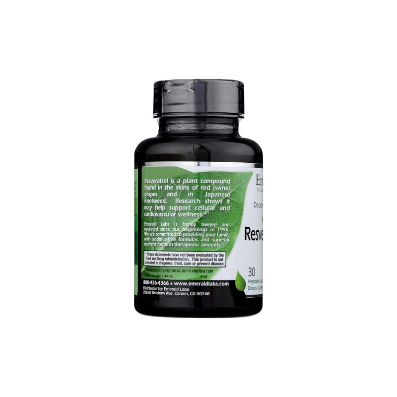 Emerald Labs Resveratrol - Dietary Supplement with Resveratrol for Cellular