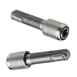 Pack of 2 6.35 mm (1/4 inch) adapter SDS Plus adapter drill chuck SDS adapter for normal drill chuck round shank to hex shank for impact drill hammer drill