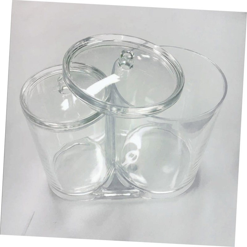 VICASKY Makeup Organizer Acrylic Storage Case for Cotton Swabs Pads
