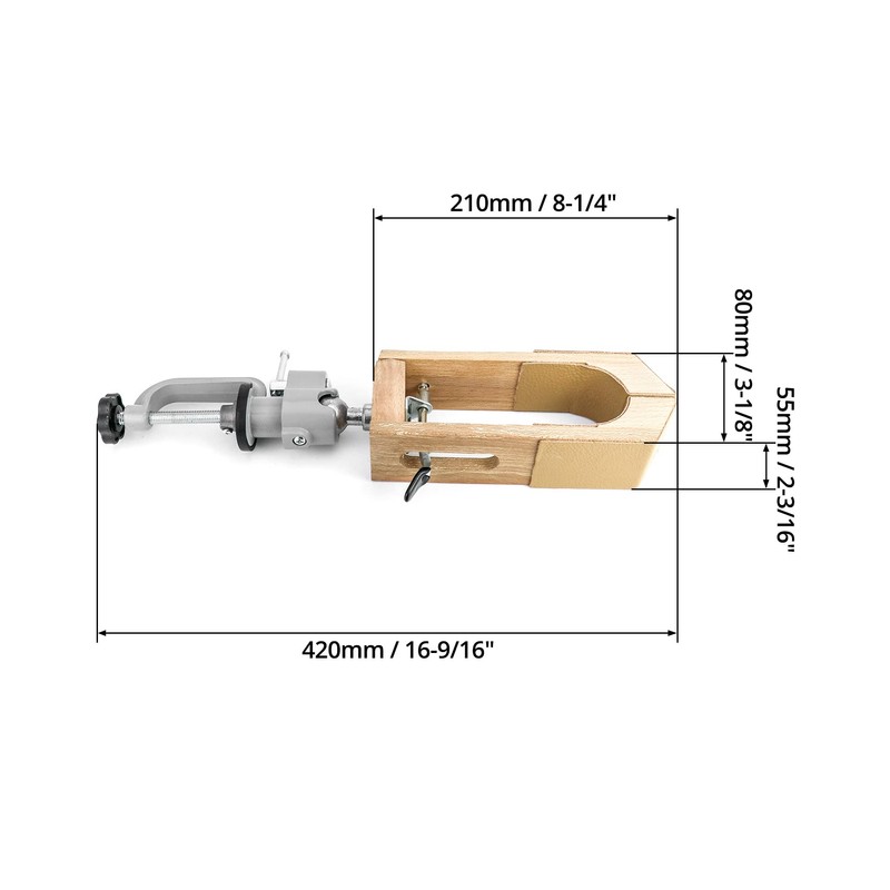 QWORK Leather Sewing Clamp Tool for Belts, Bags, and Purses,
