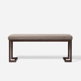 YLIEHS Enhance Entryway with Upholstered Bench, Stylish Boucle Finish and Sturdy Metal Frame, Tungsten Gray