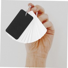 SAFIGLE 4sets Portable Blank Flash Cards for Studying Note Taking and Memory White Hard Cardstock Binder Rings for School and Office Use