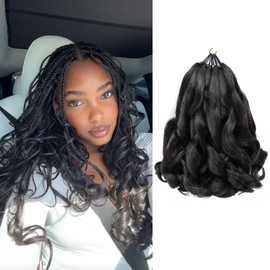 French Curl Braiding Hair 12 Inch 1B 4 Packs