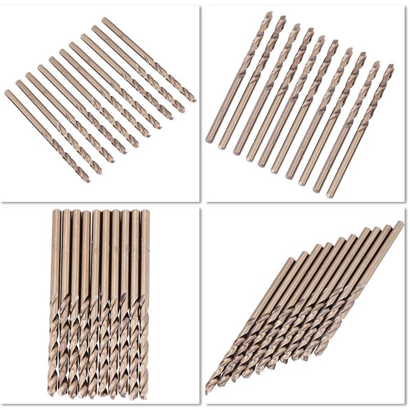 10 Pieces M35 HSS Cobalt Drill Bit Cobalt Jobber Drill