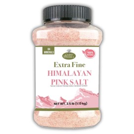 Good Tierra Himalayan Pink Salt in Jar - Extra-Fine Grain - 2.5 lb.