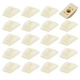 20 Pieces Plastic Half Moon Washer M6 Half Moon Nut Washer Half Moon Nuts Spacer 6mm Hole Dia Half Moon Nuts Washer Spacer for Furniture Connector, Beige