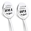DIKARYA Grandma and Grandpa Gifts, Set of 2 Coffee Spoons