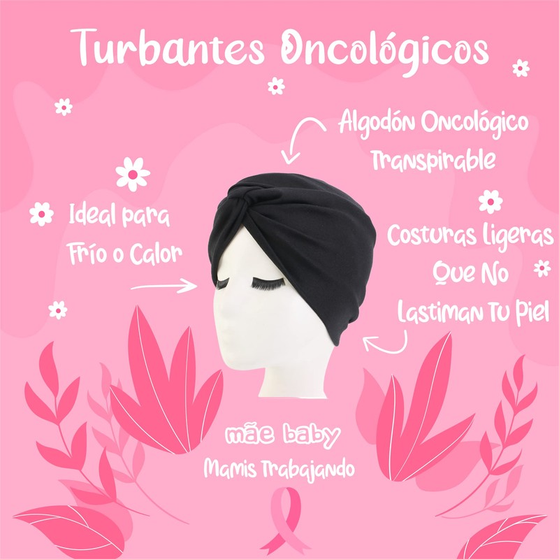 Mãe Baby Set de 3 Turbantes Gorros de Algodon para