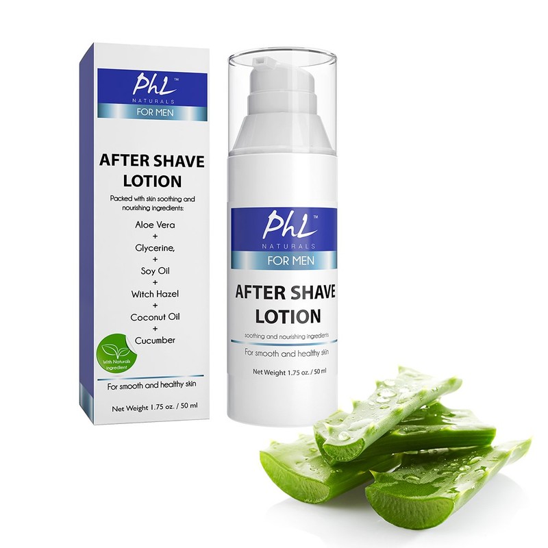 PHL Naturals Unscented Aftershave for Men – Fragrance-Free, Alcohol-Free After