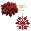 Christmas Concepts® Pack of 12 - 10cm Glitter Snowflake Hanging