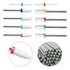 Wanmu 10Pcs Ceramic Nail Drill Bits, 3/32 Professional Acrylic Nail
