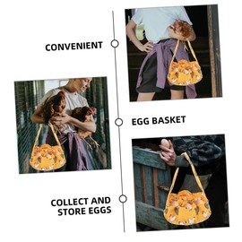 COLLBATH Farm Egg Collecting Basket Canvas Egg Gathering Organizer for Chicken Duck Quail for Backyard and Farms